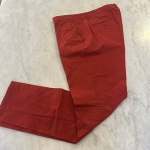 Bonobos Khaki Pants, Red, 34x34 Athletic fit